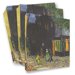 Cafe Terrace at Night (Van Gogh 1888) 3 Ring Binder - Full Wrap