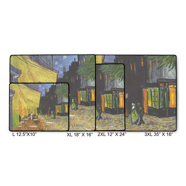 Cafe Terrace at Night (Van Gogh 1888) Gaming Mats - Size Chart