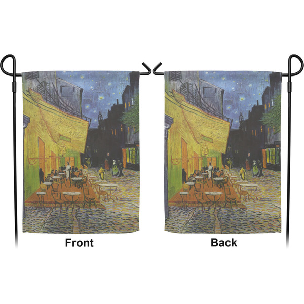 Cafe Terrace at Night (Van Gogh 1888) Garden Flag - Double Sided Front and Back