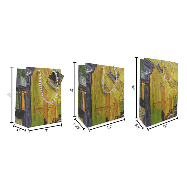 Cafe Terrace at Night (Van Gogh 1888) Gift Bags - All Sizes - Dimensions