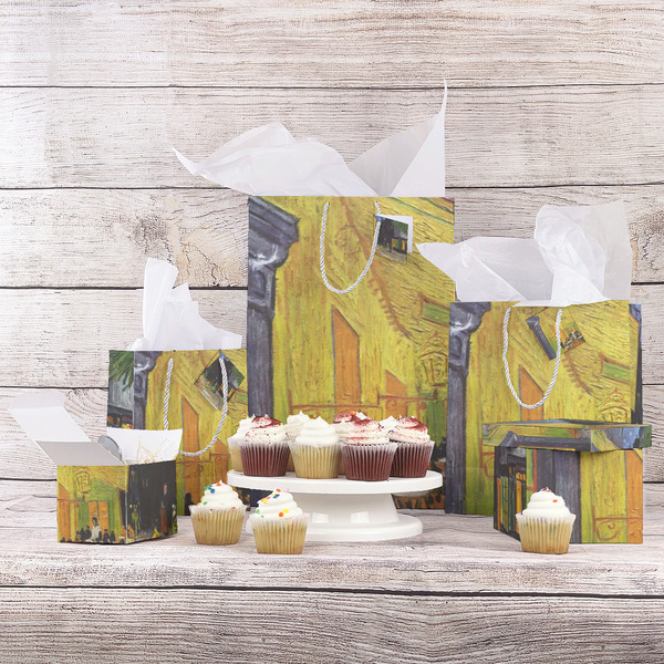 Cafe Terrace at Night (Van Gogh 1888) Gift Bags - In Context
