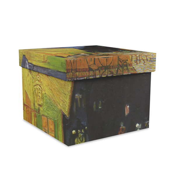 Custom Cafe Terrace at Night (Van Gogh 1888) Gift Box with Lid - Canvas Wrapped - Large