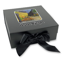 Cafe Terrace at Night (Van Gogh 1888) Gift Box with Magnetic Lid - Black