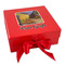 Cafe Terrace at Night (Van Gogh 1888) Gift Box with Magnetic Lid - Red