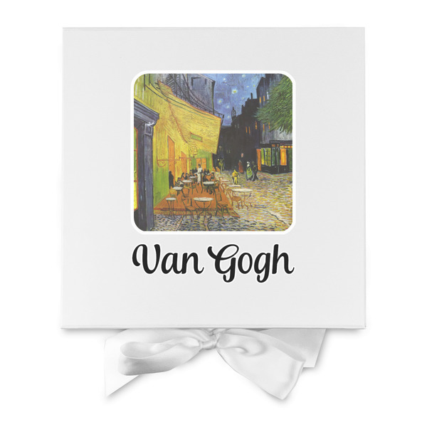 Cafe Terrace at Night (Van Gogh 1888) Gift Boxes with Magnetic Lid - White - Approval