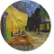 Cafe Terrace at Night (Van Gogh 1888) Glass Cutting Board (Personalized)