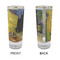 Cafe Terrace at Night (Van Gogh 1888) Glass Shot Glass - 2oz - Single - Front & Back