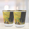 Cafe Terrace at Night (Van Gogh 1888) Glass Shot Glass - Gold Rim - Lifestyle