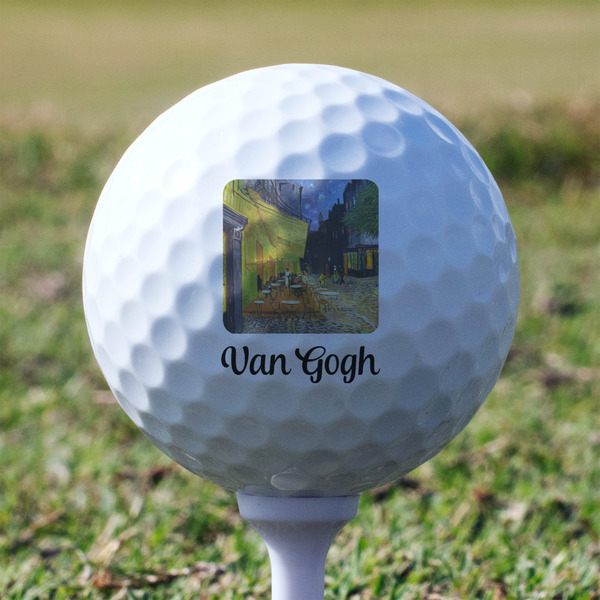Cafe Terrace at Night (Van Gogh 1888) Golf Ball - Branded - Tee