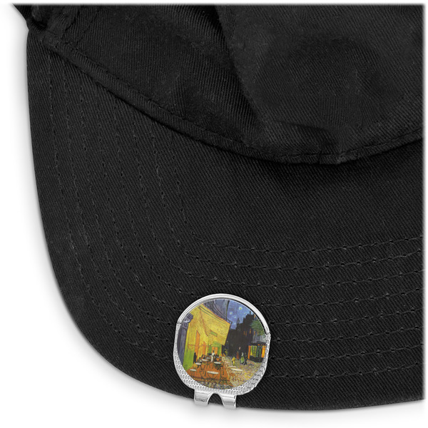 Cafe Terrace at Night (Van Gogh 1888) Golf Ball Marker Hat Clip - Main