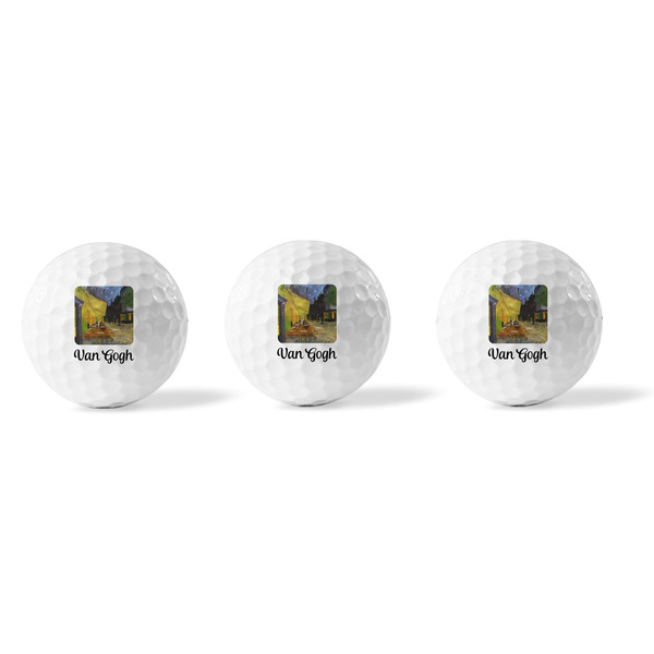 Cafe Terrace at Night (Van Gogh 1888) Golf Balls - Generic - Set of 3 - APPROVAL