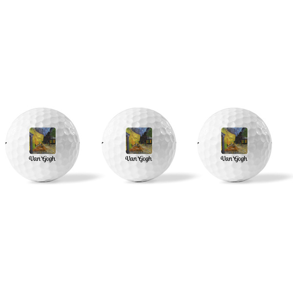 Cafe Terrace at Night (Van Gogh 1888) Golf Balls - Titleist - Set of 3 - APPROVAL