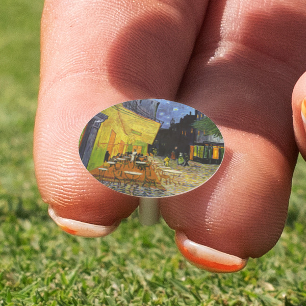 Cafe Terrace at Night (Van Gogh 1888) Golf Tees & Ball Markers Set - Marker