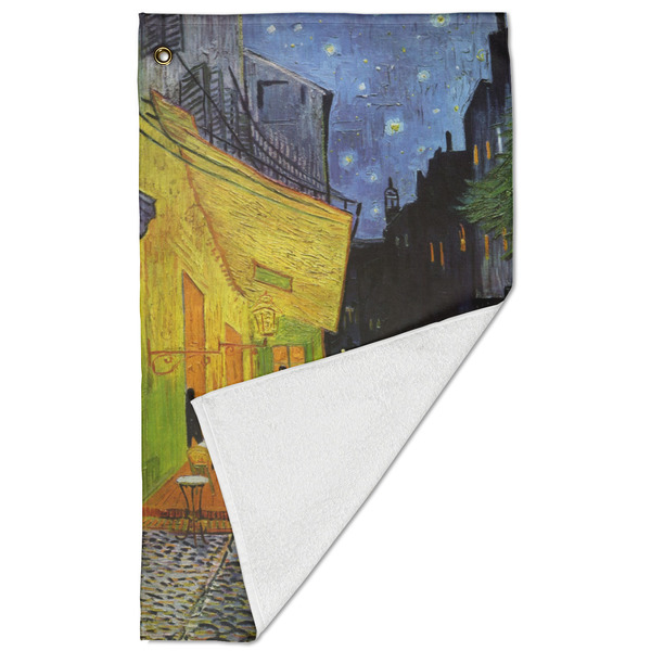 Cafe Terrace at Night (Van Gogh 1888) Golf Towel - Folded (Large)
