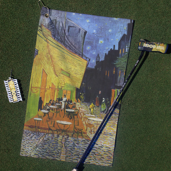 Custom Cafe Terrace at Night (Van Gogh 1888) Golf Towel Gift Set
