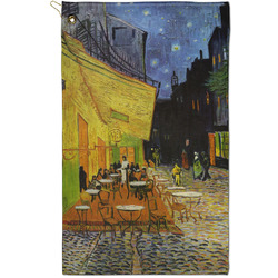 Cafe Terrace at Night (Van Gogh 1888) Golf Towel - Poly-Cotton Blend - Small