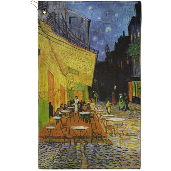 Custom Cafe Terrace at Night (Van Gogh 1888) Golf Towel - Poly-Cotton Blend - Small