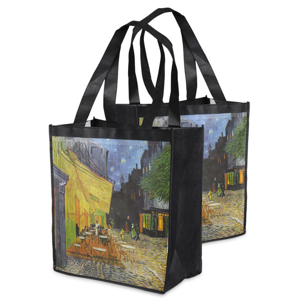 Cafe Terrace at Night (Van Gogh 1888) Grocery Bag - MAIN