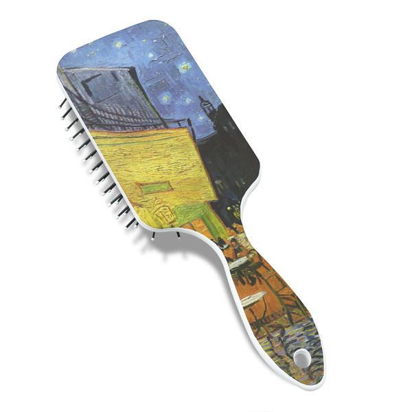 Cafe Terrace at Night (Van Gogh 1888) Hair Brush - Angle View