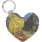 Cafe Terrace at Night (Van Gogh 1888) Heart Plastic Keychain