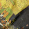 Cafe Terrace at Night (Van Gogh 1888) Hooded Baby Towel- Detail Close Up