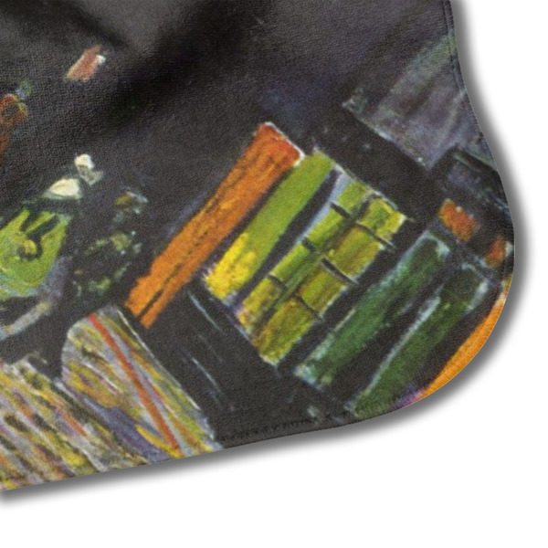 Cafe Terrace at Night (Van Gogh 1888) Hooded Baby Towel- Detail Corner
