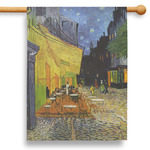 Cafe Terrace at Night (Van Gogh 1888) 28" House Flag - Double Sided