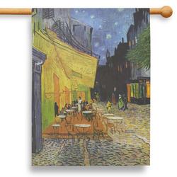 Cafe Terrace at Night (Van Gogh 1888) 28" House Flag - Single Sided