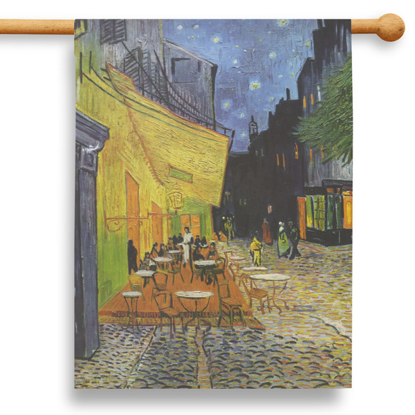 Custom Cafe Terrace at Night (Van Gogh 1888) 28" House Flag - Double Sided