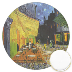 Cafe Terrace at Night (Van Gogh 1888) Printed Cookie Topper - 3.25"