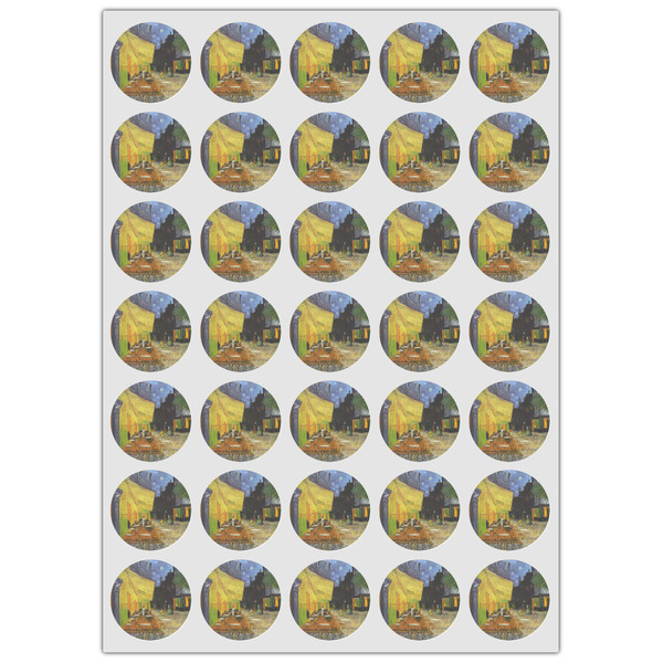 Cafe Terrace at Night (Van Gogh 1888) Icing Circle - XSmall - Set of 35