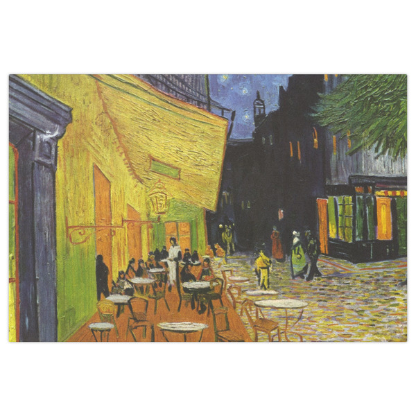 Cafe Terrace at Night (Van Gogh 1888) Indoor / Outdoor Rug - 2'x3' - Front Flat