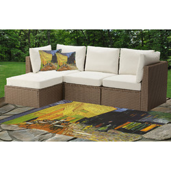 Cafe Terrace at Night (Van Gogh 1888) Indoor / Outdoor Rug - Custom Size