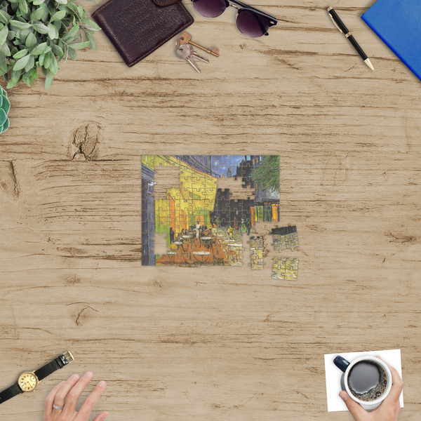 Cafe Terrace at Night (Van Gogh 1888) Jigsaw Puzzle 110 Piece - In Context