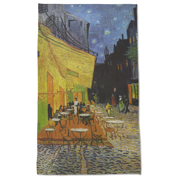 Cafe Terrace at Night (Van Gogh 1888) Kitchen Towel - Poly Cotton - Full Front