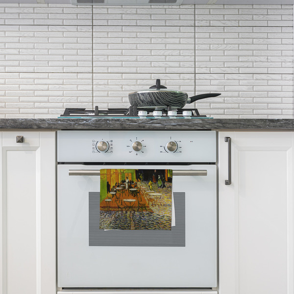 Cafe Terrace at Night (Van Gogh 1888) Kitchen Towel - Poly Cotton - Lifestyle