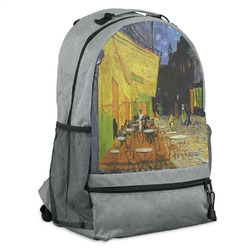 Cafe Terrace at Night (Van Gogh 1888) Backpack - Gray