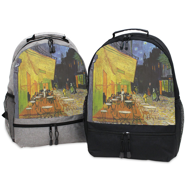 Cafe Terrace at Night (Van Gogh 1888) Large Backpacks - Both
