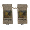 Cafe Terrace at Night (Van Gogh 1888) Large Burlap Gift Bag - Front & Back