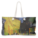 Cafe Terrace at Night (Van Gogh 1888) Large Tote Bag with Rope Handles