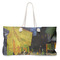 Cafe Terrace at Night (Van Gogh 1888) Large Rope Tote Bag - Front View