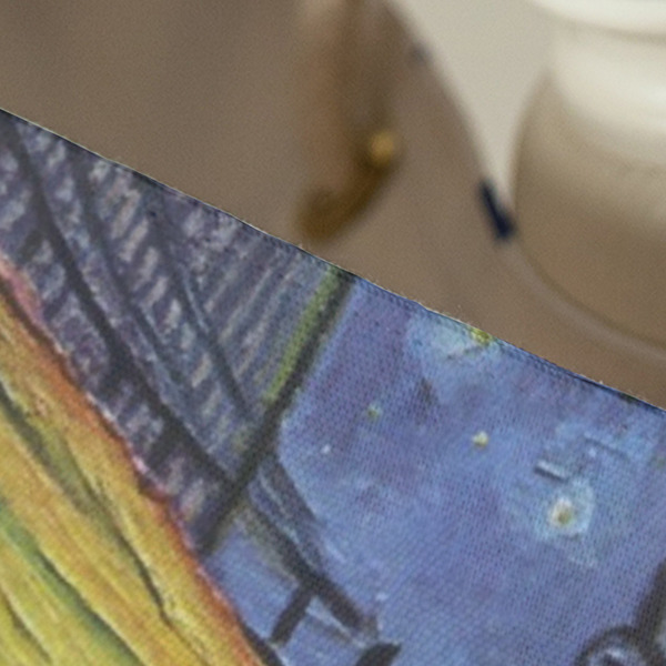 Cafe Terrace at Night (Van Gogh 1888) Large Rope Tote - Close Up View