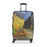 Cafe Terrace at Night (Van Gogh 1888) Suitcase - 28" Large - Checked