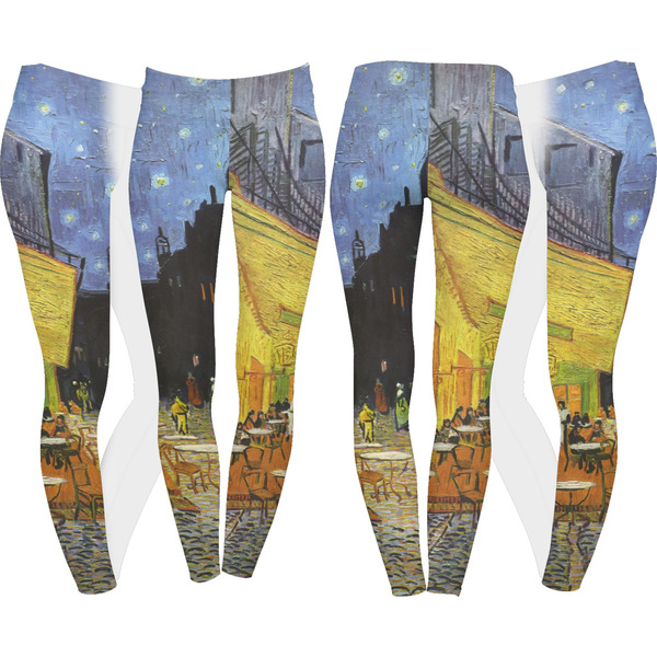 Cafe Terrace at Night (Van Gogh 1888) Leggings Turn Around - Apvl