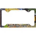 Cafe Terrace at Night (Van Gogh 1888) License Plate Frame - Style C