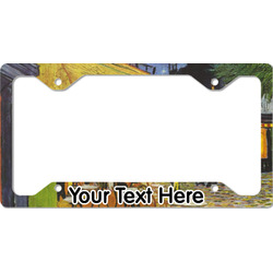 Cafe Terrace at Night (Van Gogh 1888) License Plate Frame - Style C