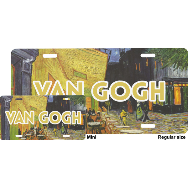 Cafe Terrace at Night (Van Gogh 1888) License Plate - Sizes - Four Holes