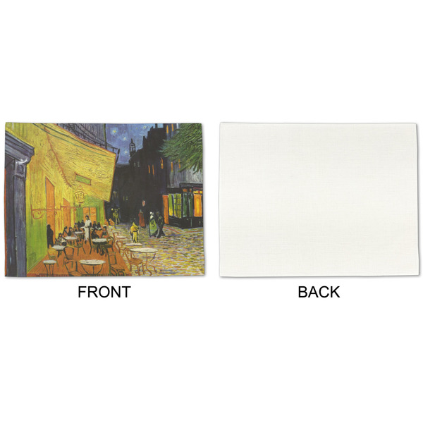 Cafe Terrace at Night (Van Gogh 1888) Linen Placemat - APPROVAL Single (single sided)