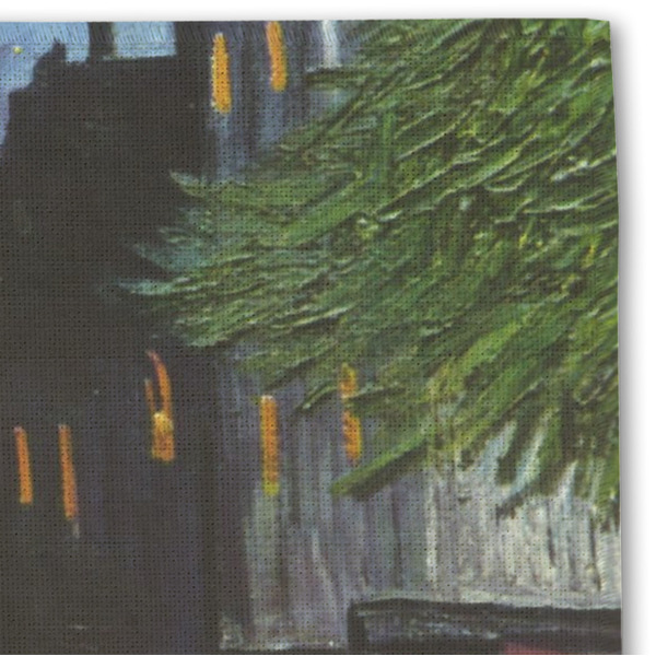 Cafe Terrace at Night (Van Gogh 1888) Linen Placemat - Detail
