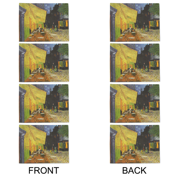 Cafe Terrace at Night (Van Gogh 1888) Linen Placemat - Double Sided - Approval - Set of 4